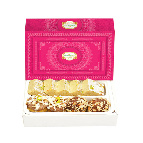 Ghasitaram Assorted Box Of Barfis, Dryfruit Sweets